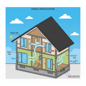 Jasa Bangun Rumah: 2 Prinsip Dasar Sistem Ventilasi Silang (Cross Ventilation), Desain Jendela dan Pintu untuk Rumah Sejuk Alami Jasa Bangun Rumah