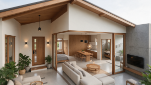 3 Desain Rumah 1 Lantai Japandi yang Kekinian dan Nyaman desain rumah 1 lantai Japandi