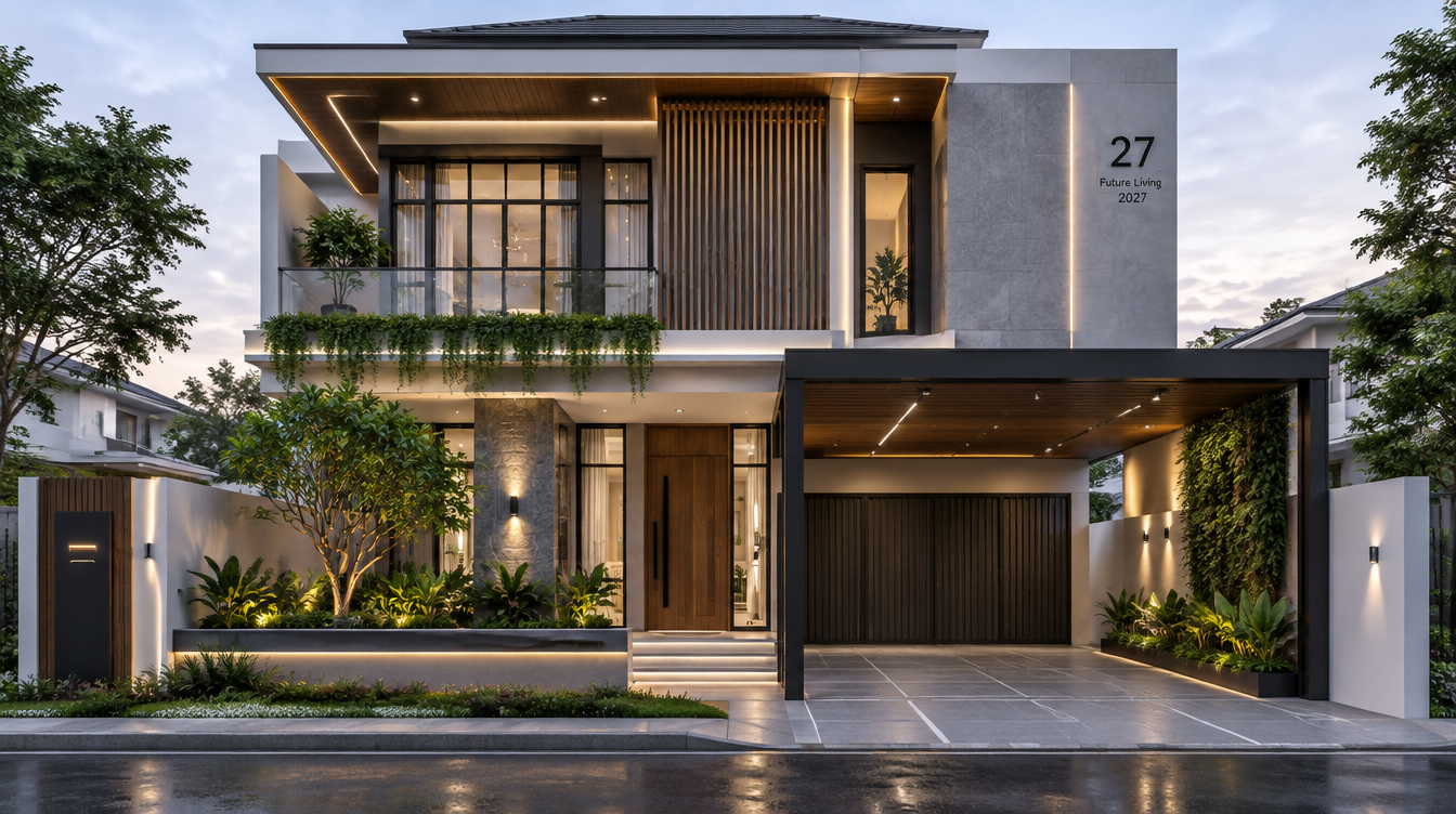 Tren Desain Fasad Rumah Terbaru Tahun 2027 tren desain fasad rumah