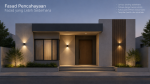 Pencahayaan Fasad yang Lebih Sederhana