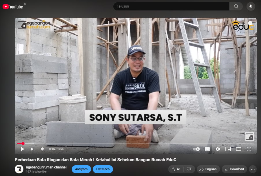 Perbedaan Bata Ringan dan Bata Merah